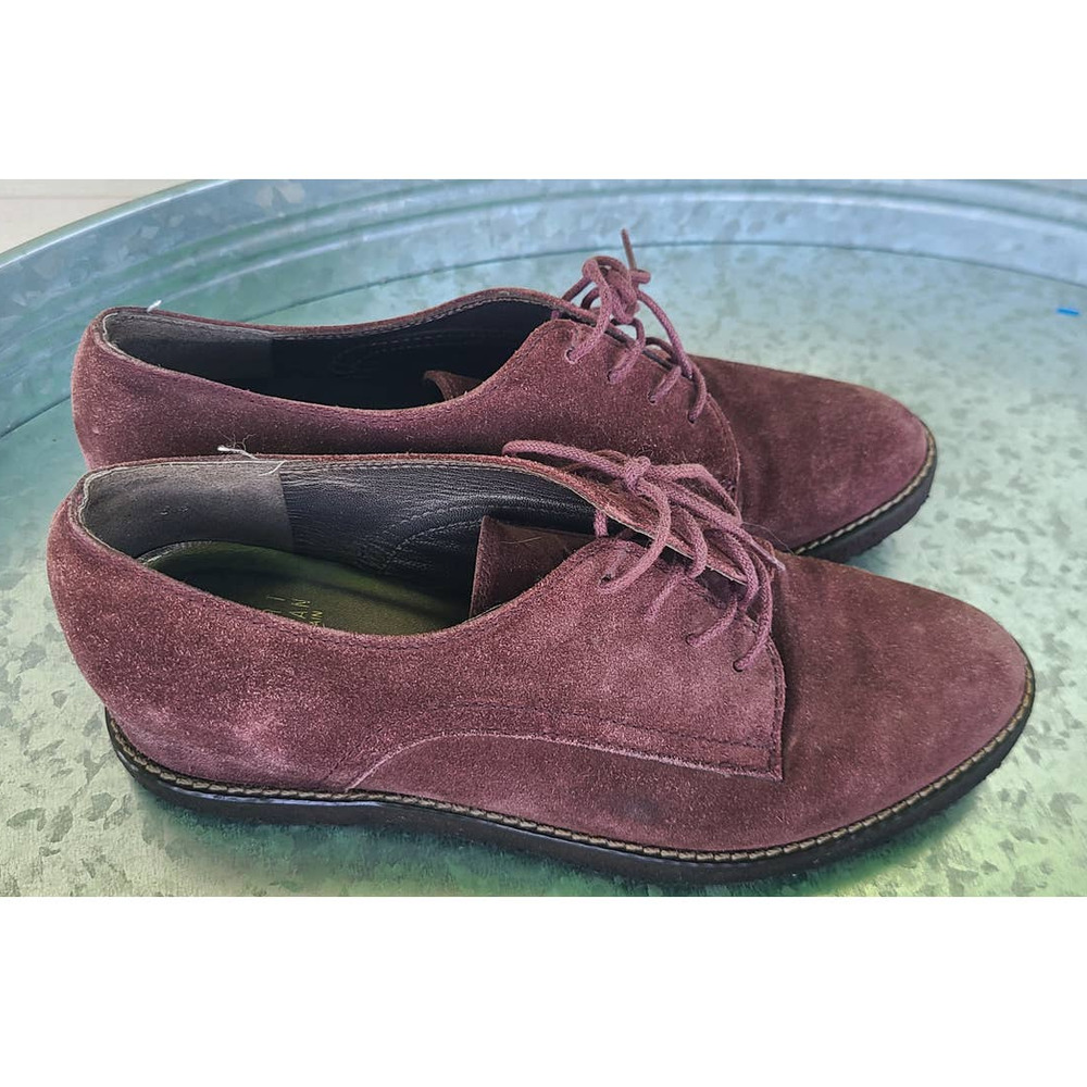 Stuart Weitzman Made In Spain Marron Suede Oxford‎ Style Size 5